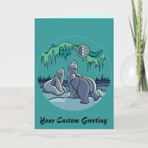 Festiva Tarjeta de Personalizado Polar Bear Card Tarjeta d