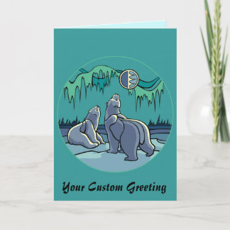 Festiva Tarjeta de Personalizado Polar Bear Card Tarjeta d