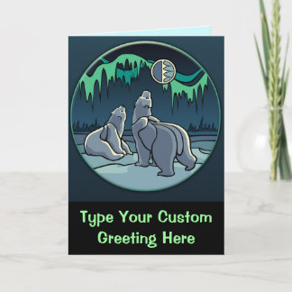 Festiva Tarjeta de Personalizado Polar Bear Card Tarjeta d