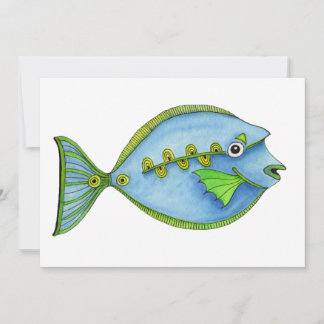 Festiva Tarjeta de pez azul