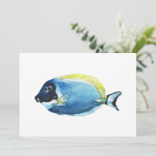 Festiva Tarjeta de pez tang azul en polvo