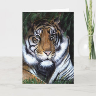 Festiva Tarjeta de pintura de tigres