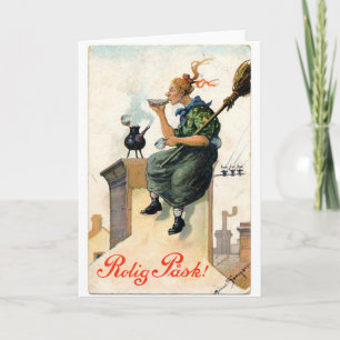 Festiva Tarjeta de pintura vintage sueca de Pascua