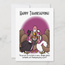 Tarjeta de piso de vacaciones de boda de pavo