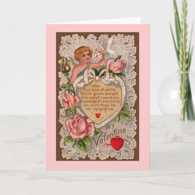 Festiva Tarjeta de poema de Cupid (Anverso)