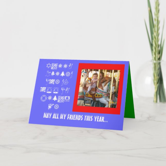 Festiva Tarjeta de Pony Ride (Anverso)