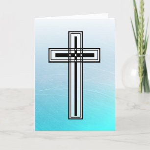 Festiva Tarjeta de presupuesto y cruz religiosa de Pascua 