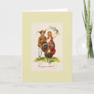 Festiva Tarjeta de Priecīgus Svētkus pascua del Latvian