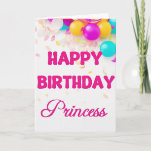 Festiva Tarjeta de Princesa de Cumpleaños Feliz