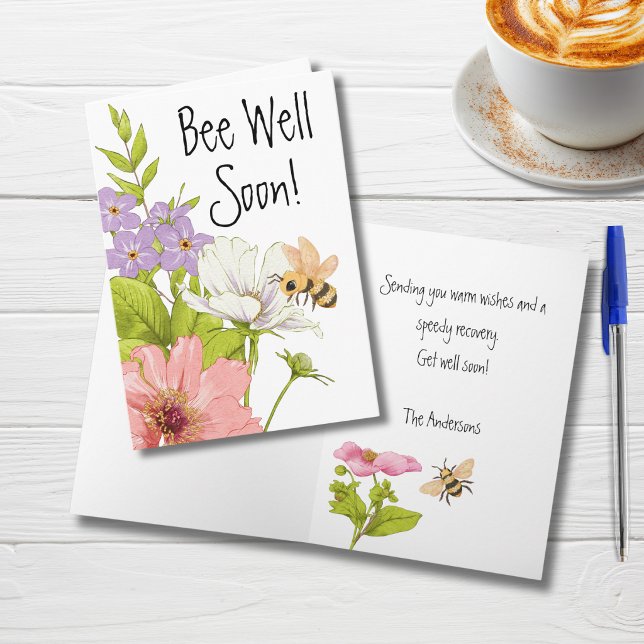 Festiva Tarjeta de pronto mejoría de abeja (Subido por el creador)
