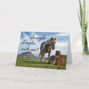 Festiva tarjeta de proposición romántica