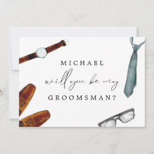 Festiva Tarjeta de propuesta de Groomsman para el novio