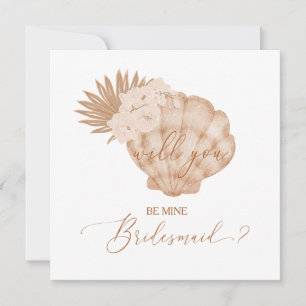 Festiva Tarjeta de propuesta de la dama de honor Boho Beac
