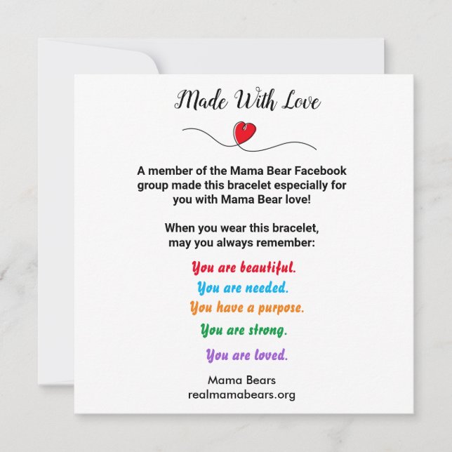 Festiva Tarjeta de proyecto de brazalete (Anverso)