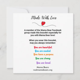 Festiva Tarjeta de proyecto de brazalete