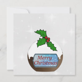 Festiva Tarjeta de pudín navideño personalizada