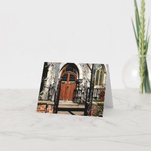 Festiva Tarjeta de puerta de la iglesia