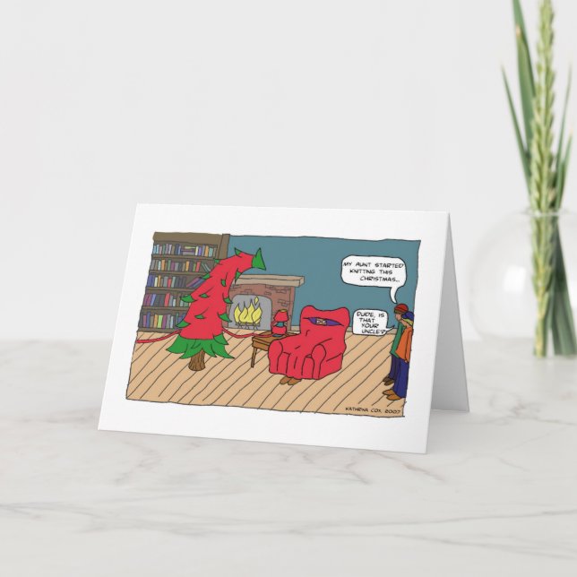 Festiva Tarjeta de punto para navidades (Anverso)