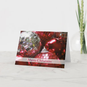Festiva Tarjeta de rayas "Feliz Navidad" de Red Baubles