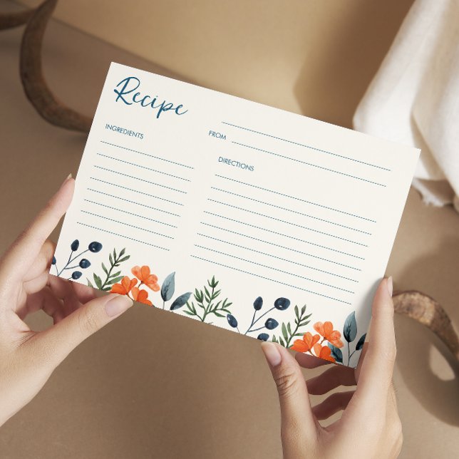 Festiva Tarjeta de receta para ducha de novia con producto (Subido por el creador)