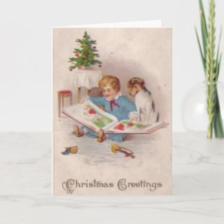 FESTIVA TARJETA DE RECIBIMIENTO DE VINTAGE CHRISTMAS
