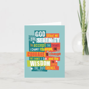 Festiva Tarjeta de Recuperación de la Sobriedad - Oración 