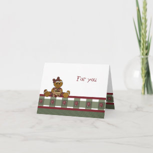 Festiva Tarjeta de regalo Country Gingerbread