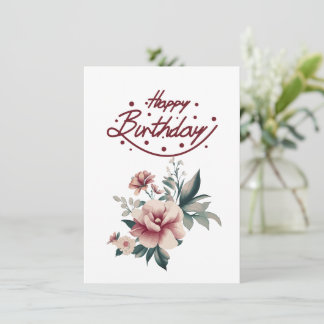 Festiva Tarjeta de regalo de cumpleaños feliz con fondo bl