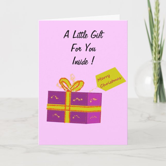 Festiva Tarjeta de regalo de dinero (Anverso)