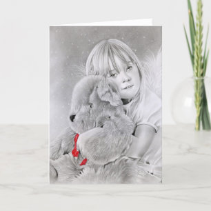 Festiva Tarjeta de regalo de Oso de Teddy para navidades