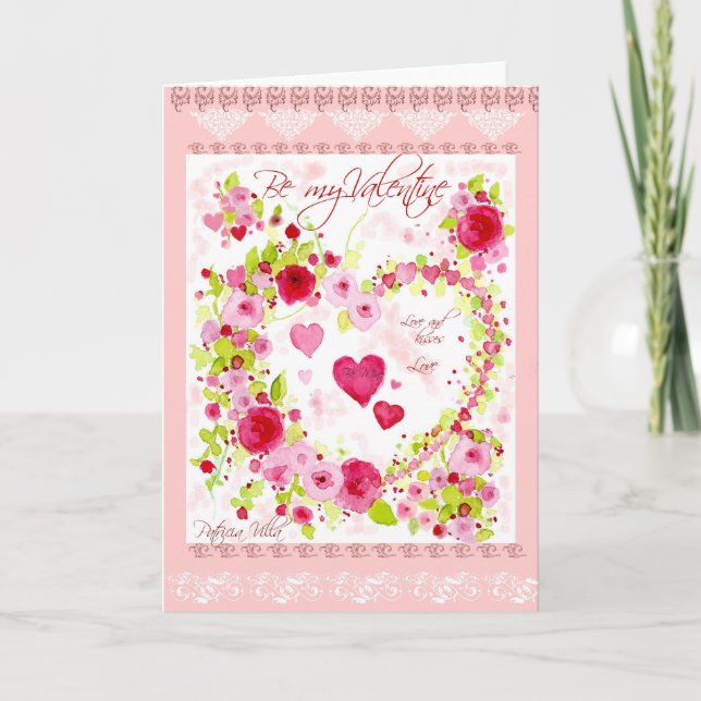 Festiva tarjeta de regalo de San Valentín (Anverso)