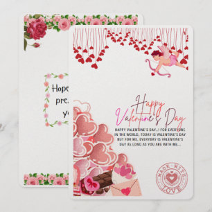 Festiva tarjeta de regalo del el día de San Valentín