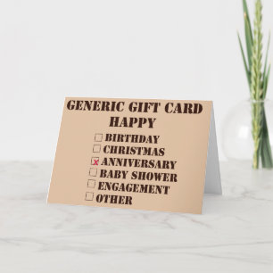 Festiva Tarjeta de regalo genérica