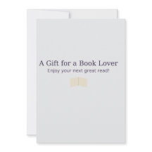 Tarjeta de regalo para los amantes del libro - Ele