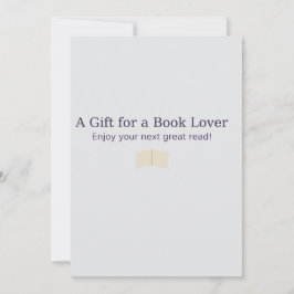 Festiva Tarjeta de regalo para los amantes del libro - Ele