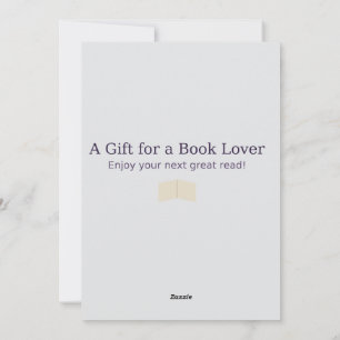Festiva Tarjeta de regalo para los amantes del libro - Ele