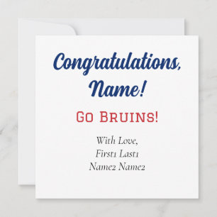 Festiva Tarjeta de regalo personalizada de la Universidad 