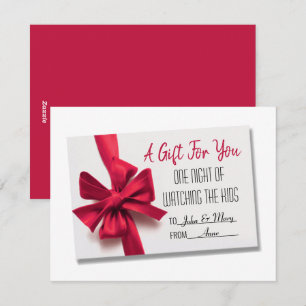 Festiva Tarjeta de regalo Red Bow para navidades