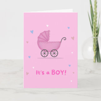 Festiva Tarjeta de regalo rosa para niño
