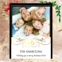 Tarjeta de Relieve metalizado dorado blanco y negr