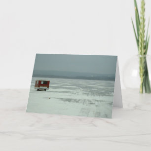 Festiva Tarjeta de remolque de la pesca del hielo