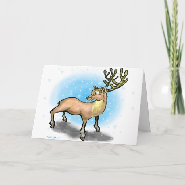 Festiva Tarjeta de reno (Anverso)