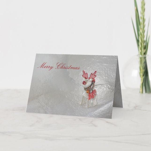 Festiva Tarjeta de reno para navidades de Janz (Anverso)
