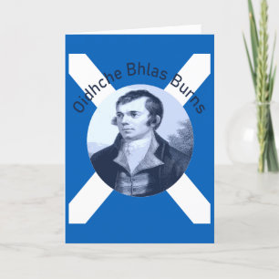Festiva Tarjeta de Robbie Burns - In Blue Oidhche Bhlas