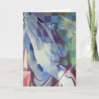 Festiva Tarjeta de rogación de las manos