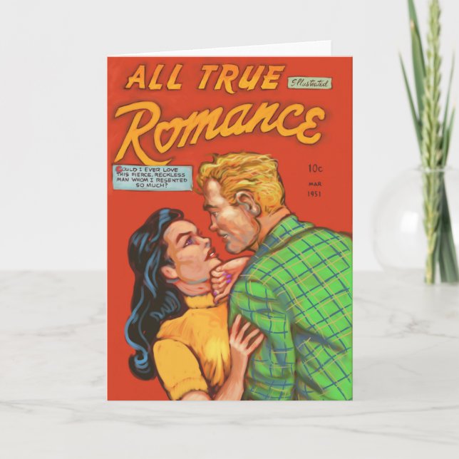 Festiva Tarjeta de Romance Verdadero (Anverso)