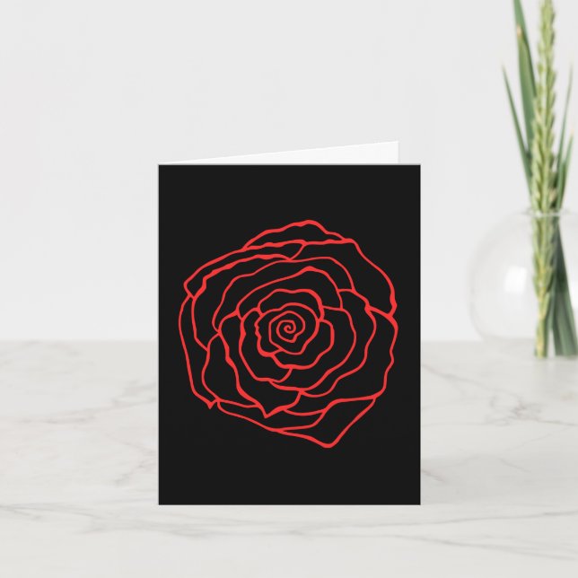 Festiva Tarjeta de Rosa (Anverso)