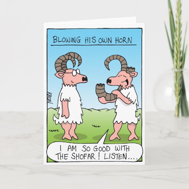 Festiva Tarjeta de Rosh Hashaná, Año Nuevo judío (Anverso)