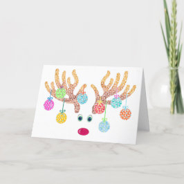 Festiva Tarjeta de saludo a los renos