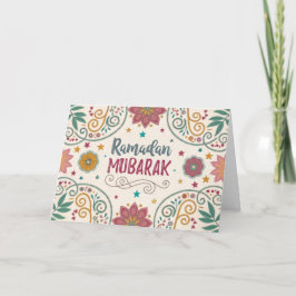 Festiva Tarjeta de saludo Caligrafía de patrones de Ramadá